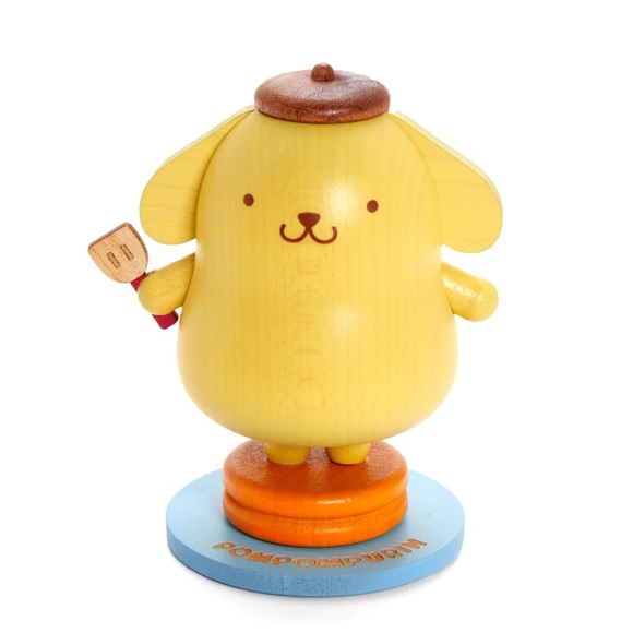 NIB sanrio pompompurin wooden bobble head - Picture 1 of 8